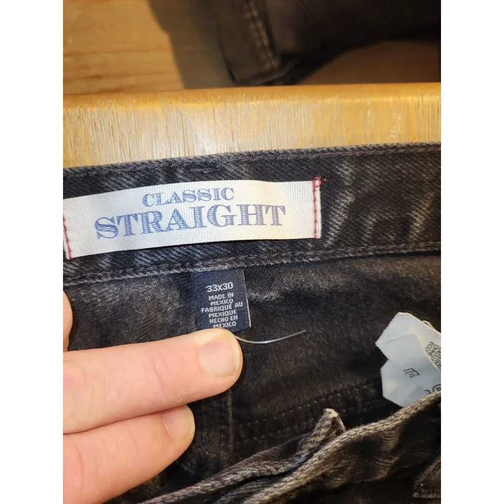 Tommy Hilfiger Brand Denim Jeans Mens 33x30 Black Classic Straight 2010 - Picture 4 of 6